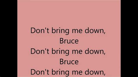 don't bring me down lyrics|don't bring me down songs.